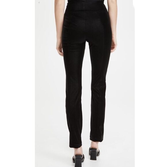 Good American High Waist Vegan Leather Black Croc Exec Pants Size Small 1 NWT - Picture 5 of 13